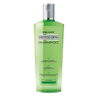 BERGAMOT เบอกาม็อท DETOXIFY ( ขวดสีเขียว ) สูตรประจุบวก สำหรับผมธรรมดา/ มัน มีให้เลือก 2 แพ็คเกจ