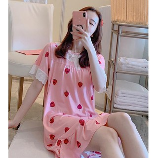 【ราคาถูกที่สุด】กระโปรงนอน，กระโปรงลูกไม้แขนสั้น   ลูกไม้สวย，   6 รูปแบบ   ชุดนอน