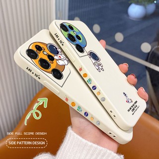 เคสโทรศัพท์แฟชั่นนักบินอวกาศ Liquid Silicone Phone Case For Samsung Galaxy S10 S10Plus S10E S9 S9Plus Shockproof Camera Lens Protection Soft Back Cover เคสมือถือ