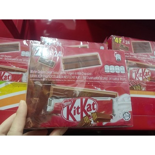 คิทแคท2F ช็อกโกแลตนมสอดไส้เวเฟอร์ Kit Kat ตรา เนสท์เล่ คิทแคท Chocolate ปริมาณ408กรัม( 17กรัม* 24ห่อ)