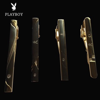 ™PLAYBOY PLAYBOY Men s Gold Crystal Simple Business Tie Clip Wedding Tie Clip