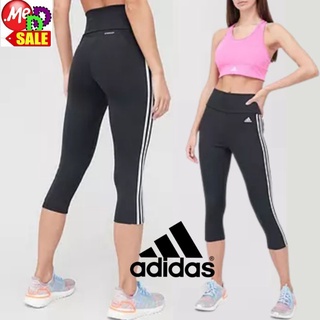 ADIDAS - ใหม่ กางเกงรัดรูปใส่ออกกำลังกาย เอวสูง DESIGNED TO MOVE HIGH-RISE 3-STRIPES 3/4 TIGHTS GL3985 HD6759 HD6760