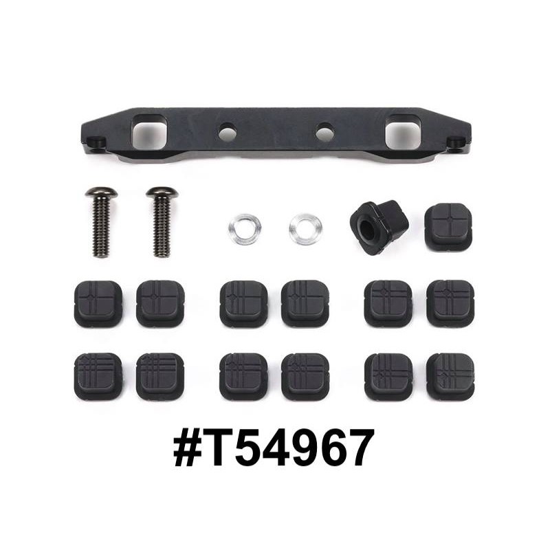 TAMIYA 54967 TT-02 TYPE-S STEEL ADJUSTABLE SUSPENSION MOUNT (REAR) หมอนหลังปรับองศาได้สำหรับ TT-02 t