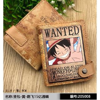 กระเป๋าสตางค์หนัง PU พิมพ์ลาย Anime One Piece