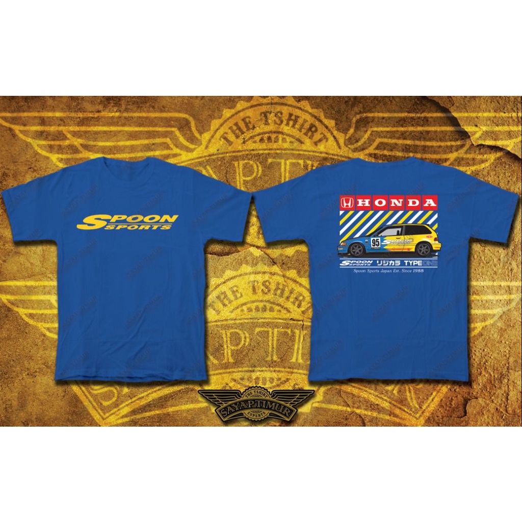 Spoon Sports Honda Civic SIR EF9 Limited *D2 (เสื้อยืด Royal Blue)