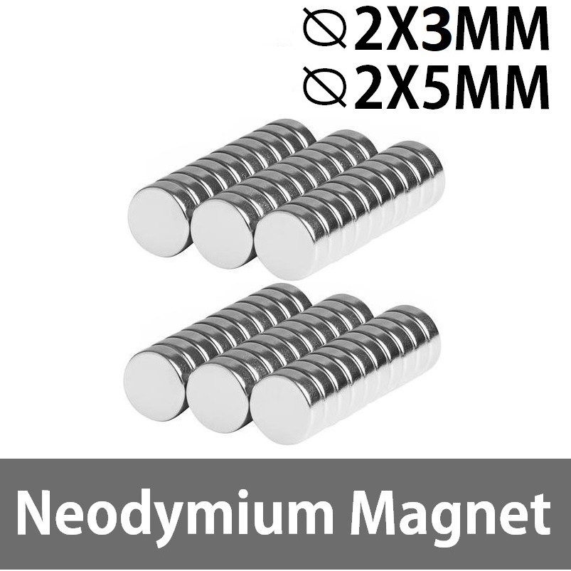 N52 แม่เหล็กของเล่นนีโอไดเมียม N38 N42 N52 Ø2X3MM Ø2X5MM