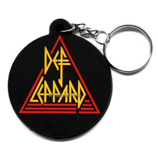 Def Leppard พวงกุญแจ ยาง เท่ๆ เดฟเล็ปเพิร์ด พังค์ แทรช ร็อค 2-3 วันรับของ DLP300