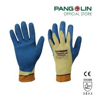 Pangolin(แพงโกลิน) ถุงมือเคฟล่ากันบาด เคลือบLATEX รุ่นGLVR0025ZZ080 ไซส์8-9