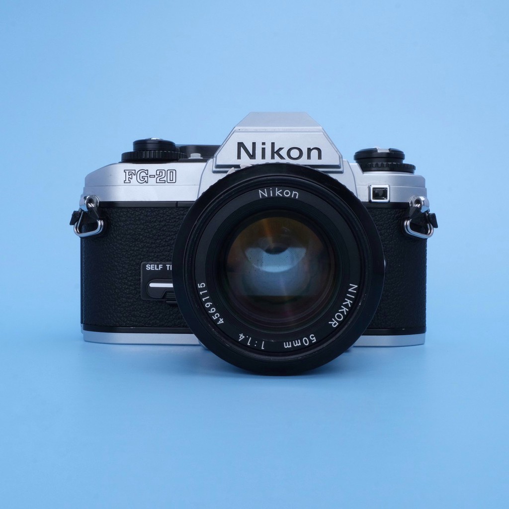 กล้องฟิล์ม Nikon FG-20 Lens Nikon 50mm f1.4 ai ใช้งานง่าย พร้อมจัดส่ง