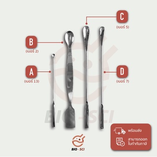 ช้อนตักสารสแตนเลสอย่างดี ก้นไม้พาย เบอร์ 2,5,7,13 ⚠️อ่านรายละเอียดสินค้าก่อนสั่งซื้อ⚠️