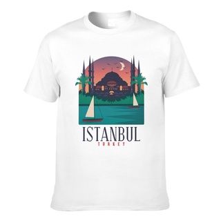 T-shirt  เสื้อยืด ผ้าฝ้าย พิมพ์ลาย Istanbul Turkey Father/Dad แฟชั่นฤดูร้อน คุณภาพดีS-5XL