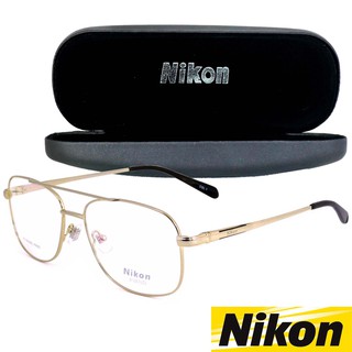 Nikon แว่นตารุ่น 1397 C-1 สีทอง กรอบเต็ม ขาสปริง วัสดุ สแตนเลส สตีล Eyeglasses Stainless Steel