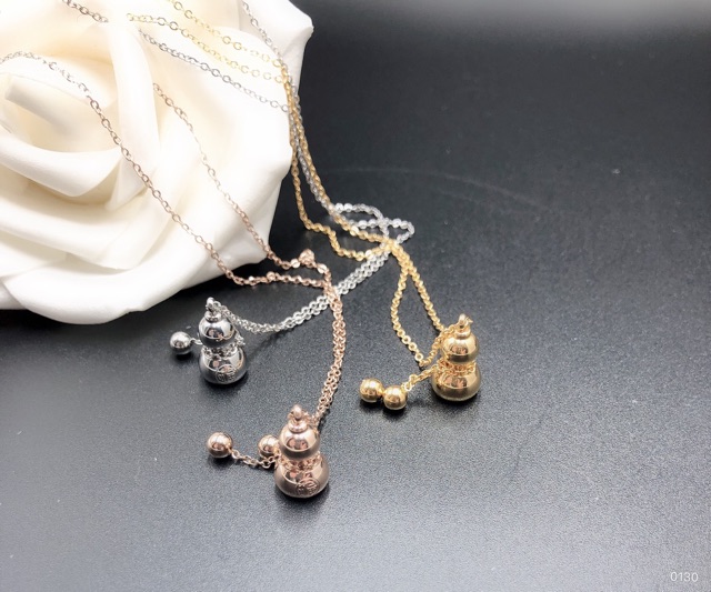 สินค้าพร้อมส่ง สร้อยน้ำเต้า ไม่ลอกไม่ดำ สรอยคอจี้ เครื่องประดับ สร้อยคอ ห้อยแบบน้ำเต้า สแตนเลสแท้