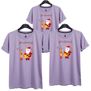 เสื้อยืดผ้าฝ้าย เสื้อยืด พิมพ์ลาย MERRY CHRISTMAS สําหรับผู้ชาย และผู้หญิง