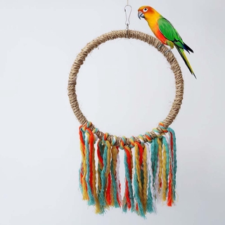 Colorful Parrots Chewing Rope Pet Bird Cotton Rope Bite Chew Cage Hanging Toys Parrots Cage Chewing Toy Bird Cage Climbing Hanging Toys