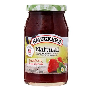 สมักเกอร์สเนเชอรัลแยมสตรอเบอร์รี่ฟรุ๊ตสเปรด 489กรัม Smokers Natural Strawberry Strawberry Fruit Spread 489 grams