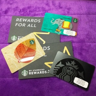 (ไม่มีวันหมดอายุ No Expire date) Starbucks Cards บัตรสตาร์บัตส์