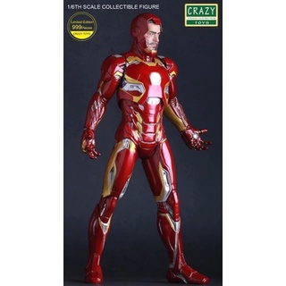 IRON MAN MK 45 MARK XLV Crazy Toys Ironman Mark XLV MK45 999 Limited 1/6 PVC Figure 30cm