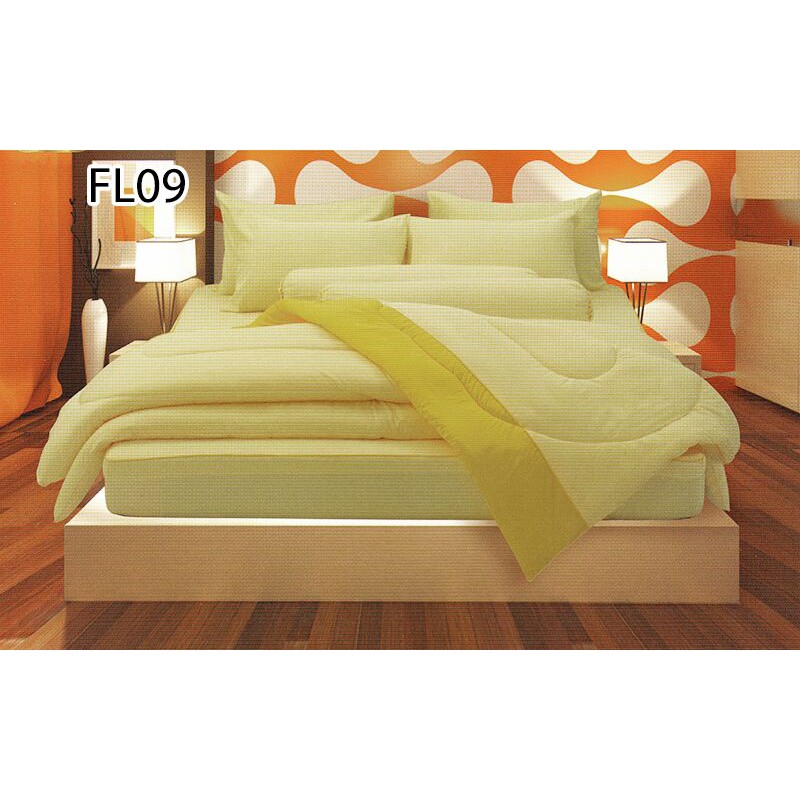 Fair Lady ผ้าปูที่นอน ขนาด 3.5/5/6 ฟุต (ไม่รวมนวม) Fair Lady พิมพ์ลาย FL09