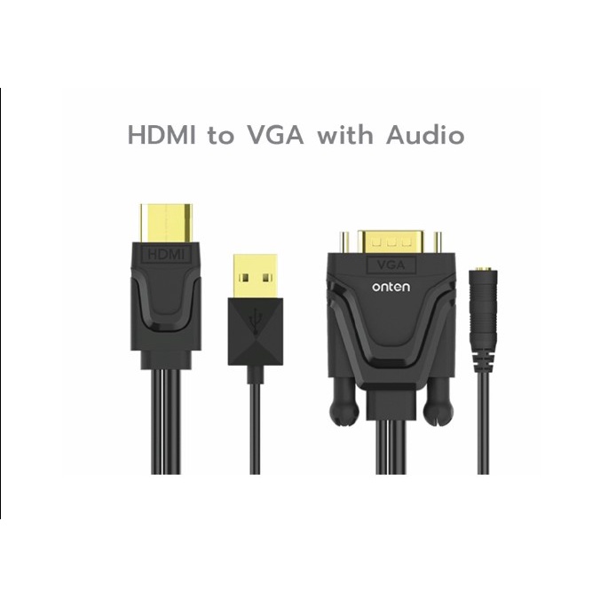 Onten OTN-5137 เอชดีเอ็มไอ to VGA Converter with Audio 1.8 เมตร