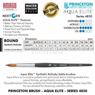 PRINCETON Aqua Elite Brush - Round - 4850 Series - เลือกขนาด