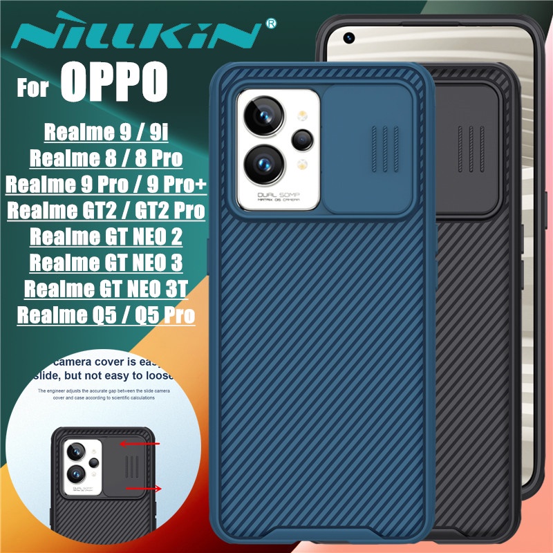 NILLKIN เคส OPPO Realme 9 9i 8 Q5 Pro Pro+ Realme GT2 GT NEO 2 3 3T Pro รุ่น CamShield Camera Protection Case