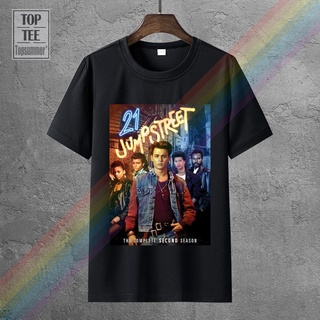 De32wew632 เสื้อยืด ผ้าฝ้าย พิมพ์ลายหัวกะโหลก Jump Street Tv Show Johnny Depp สไตล์โกธิค เรโทร คลาสสิก แนวตลก POI32SDF37