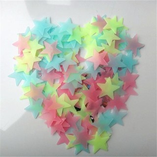 100 Wall Glow In The Dark Stars Stickers Kids Bedroom Nursery Room Ceiling Decor  Fashion and