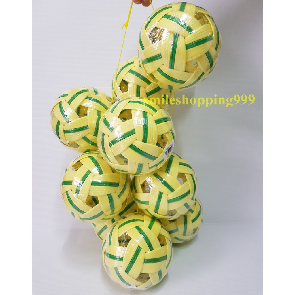 ตะกร้อ เซปักตะกร้อ ลูกตะกร้อ (สีเขียว) กีฬา takraw ลูกเซปักตะกร้อ (ซื้อเยอะถูกกว่า)