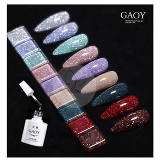 สีแฟลชกลิตเตอร์ GAOY สีทาเล็บเจล สีจริงสวยมาก สีแน่นมาก