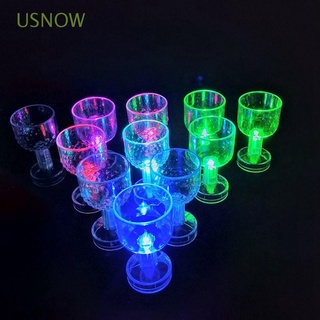 Usnow แก้วเครื่องดื่ม วิสกี้ นีออน เรืองแสง LED เปลี่ยนสีได้ 50 มล. อุปกรณ์เสริม สําหรับปาร์ตี้ บาร์ เบียร์