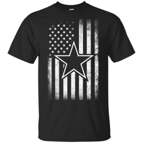 Dallas Cowboys เสื้อคาวบอยธงฟุตบอล Dallas แฟนเสื้อยืด (เสื้อยืดบุรุษ)