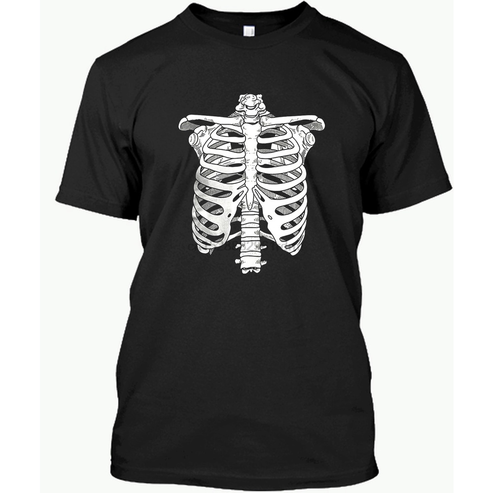 Punk Skeletribcage Halloweens Cotton Funny Tshirt Boyfriend