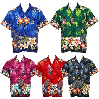 🌴 ไซส์ S เสื้อเชิ้ตฮาวาย เสื้อลายดอก Hawaiian Shirt Aloha Holiday HW269