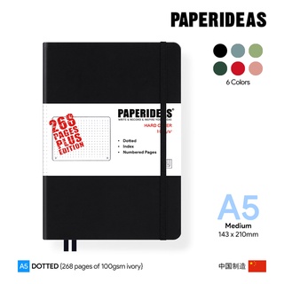 Paperideas A5 Plus Dotted Hardcover Notebook - สมุดโน๊ตเปเปอร์ไอเดีย A5 รุ่นหนา ปกแข็งลายจุด