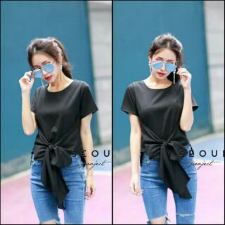 เสื้อผูกเอวชมพู่