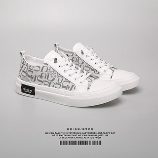 ✔☽ใหม่ฤดูร้อนเกาหลีรุ่น low-top รองเท้าผ้าใบระบายอากาศผู้ชายรองเท้าผ้าใบ