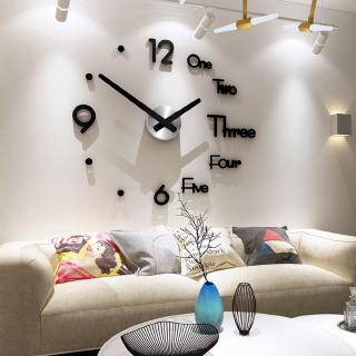 New Clock Watch Wall Clocks 3d Diy Acrylic Mirror Stickers Home Decoration Living Room Quartz Needle Willkey