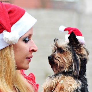 Pet Christmas Red Fluffy Hats Soft Comfortable Red Hats for Dogs Puppy Cats Pet Pigs