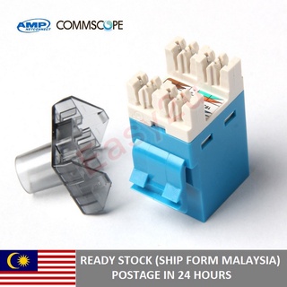 Commscope AMP Cat6 แจ็คโมดูลาร์ SL-Series RJ45 กล้องคอมมอนสโคป แอมป์ Cat6 แจ็คคีย์สโตน