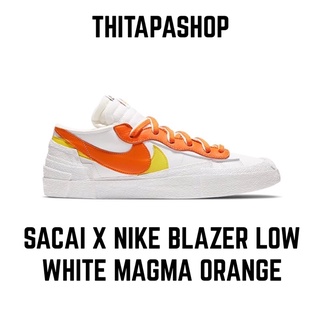 SACAI X NIKE BLAZER LOW WHITE MAGMA ORANGE