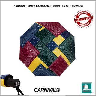 CARNIVAL BANDANA AUTOMATIC FOLDABLE UMBRELLA MULTICOLOR ขนาด 40 นิ้ว ราคาถูก ราคาส่ง