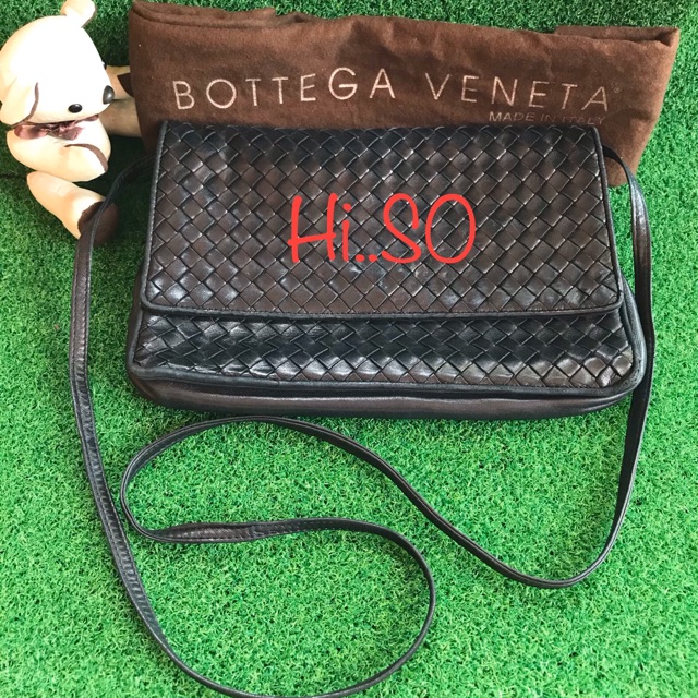 💕กระเป๋า”Bottega Veneta"Crossbody สีดำ สภาพใช้งาน