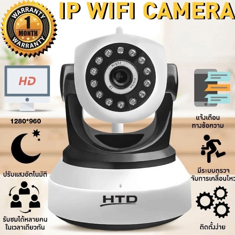 กล้องวงจรปิด รักษาความปลอดภัย IP Camera 960P 1.3M Wifi รุ่น 4217 แอพ YCC365, YCC365 Plus กล้อง HTD