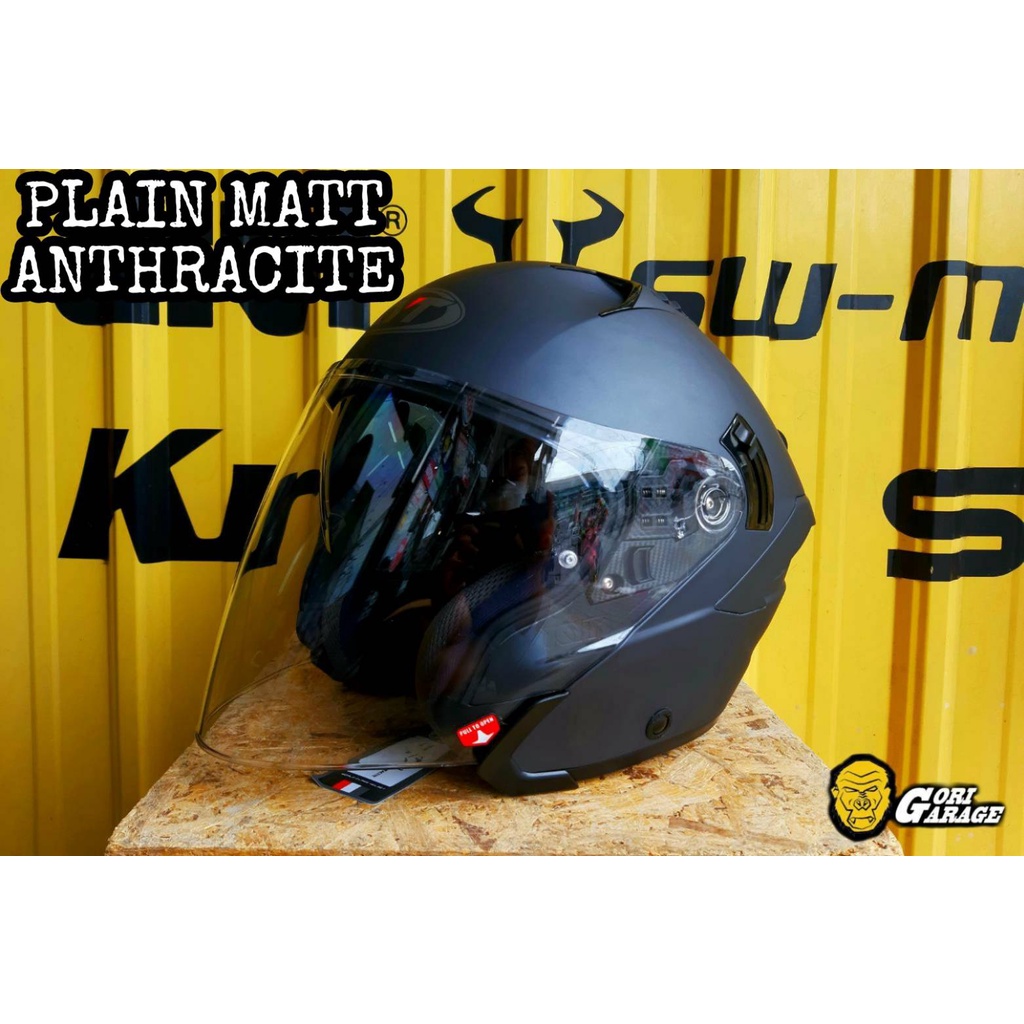 หมวกกันน๊อค  KYT NF-J PLAIN MATT ANTHRACITE