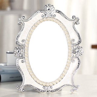 Makeup Mirror European -สไตล์ Round Round Creative Retro Wedding Princess Mirror