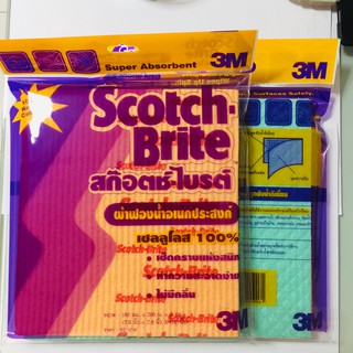 ผ้าฟองน้ำอเนกประสงค์ 4 ชิ้น Scotch-Brite General Purpose Sponge Cloth