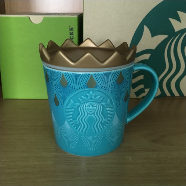 Starbucks แก้ว Mug มงกุฎ Crown with Saucer12 oz. ของแท้