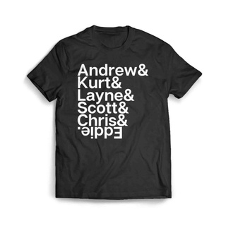 เสื้อผ้าผชเสื้อยืด พิมพ์ลาย Andrew Kurt Layne Scott Chris Eddie Grunge Legend Names สําหรับผู้ชายS-5XL