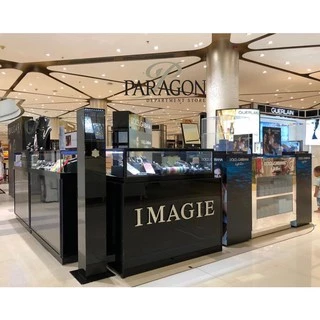 IMAGIE ต่างหูคริสตัล เม็ดกลม 3-4-6-7mm โทนชมพู-แดง